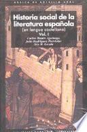 libro Historia Social De La Literatura Española (2 Volúmenes)